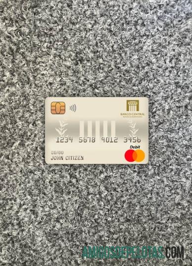 Cartão de Débito Master do Banco Central da República Dominicana Photolook Front modelo